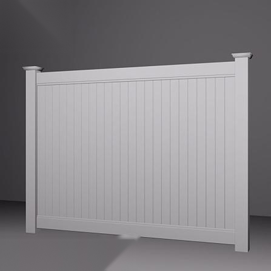 An assembled 6 foot by 8 foot privacy fence section
